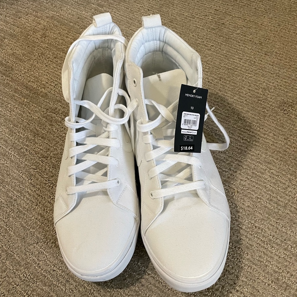 White high top shoes. New never worn